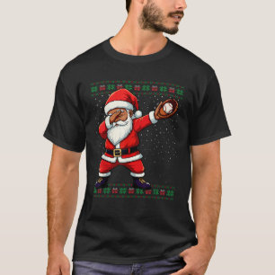 African American Santa Baseball Dabbing Ugly Chris T-Shirt