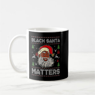 African American Santa Black Matters Christmas Paj Coffee Mug