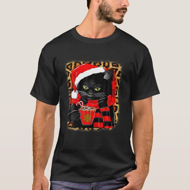 African American Santa Black Merry Christmas 2021 T-Shirt (Front)
