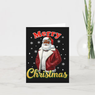 African American Santa Christmas Cool Black X-mas  Card