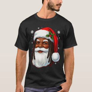 African American Santa Christmas Cool Black X-mas  T-Shirt