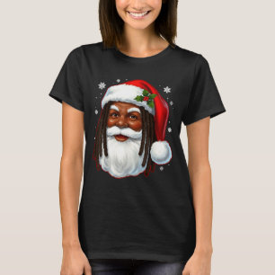African American Santa Christmas Cool Black X-mas  T-Shirt