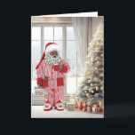 African American Santa Christmas Morn Holiday Card<br><div class="desc">A great choice for everyone on your list.</div>
