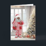 African American Santa Christmas Morn Holiday Card<br><div class="desc">A great choice for everyone on your list.</div>