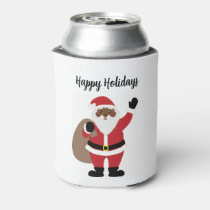  African American Santa Claus Can Cooler