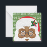 African American Santa Claus Christmas Holiday Card<br><div class="desc">Santa Is Merry And Bright.</div>