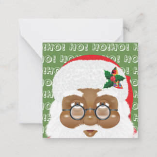 African American Santa Claus Christmas Holiday Card