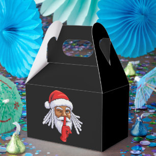 African American Santa Claus Christmas Party Decor Favour Box