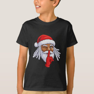 African American Santa Claus Christmas Party Decor T-Shirt