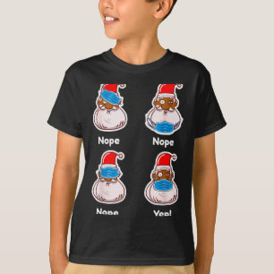 African American Santa Claus Matching Christmas Pa T-Shirt