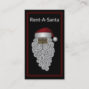 African American Santa Claus  Rent a Santa Business Card