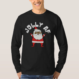 African American Santa for a Black Family Jolly AF T-Shirt