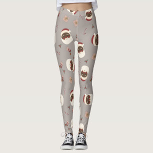 African American Santa  Leggings