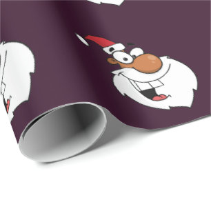 African American Santa Making Naughty List Wrapping Paper