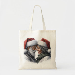 African American Santa & Mrs. Claus Tote Bag