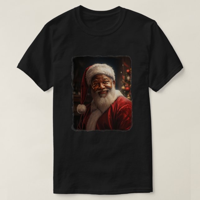 African American Santa T-Shirt (Design Front)