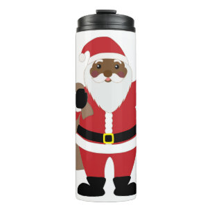 African American Santa Thermal Tumbler