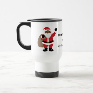 African American Santa Thermal Tumbler Travel Mug