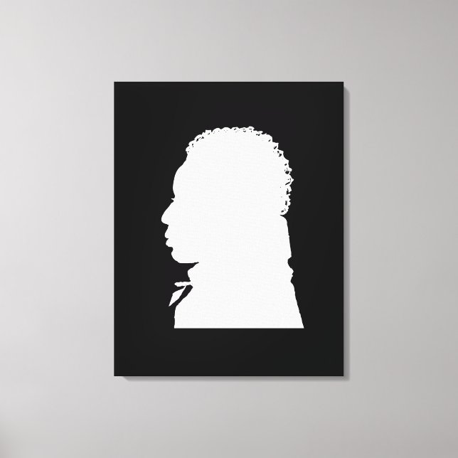 African American Silhouette left facing Canvas Print (Front)