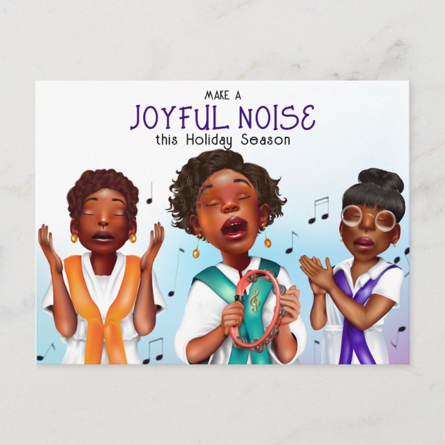 African American Singers Holiday Postcard (Front)