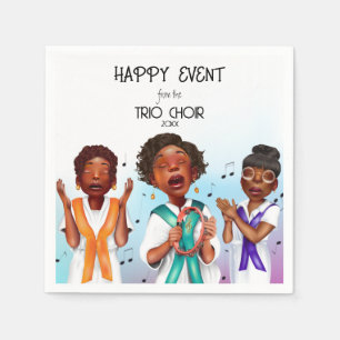 African American Singers Napkin