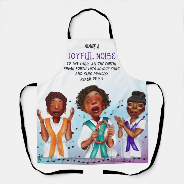 African American Singers Scripture Apron (Front)