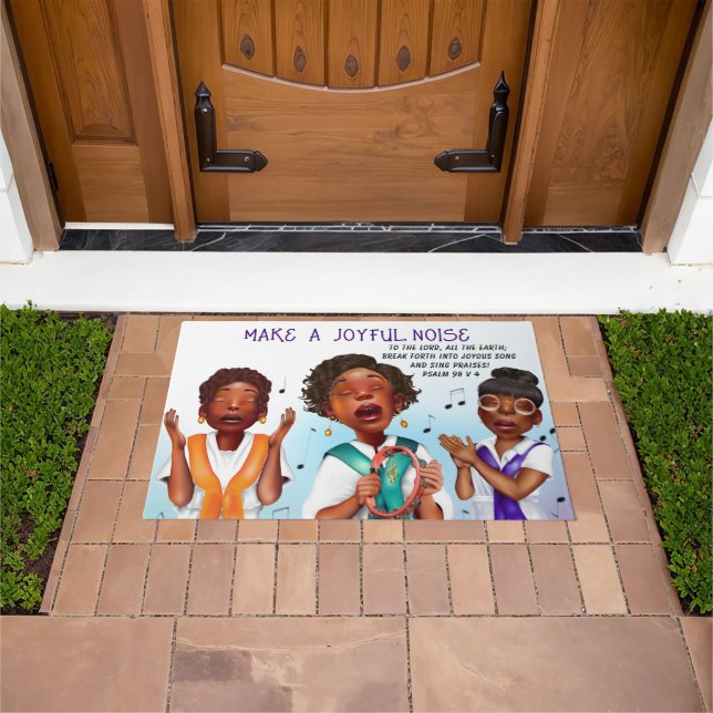 African American Singers Scripture Doormat (Outdoor)