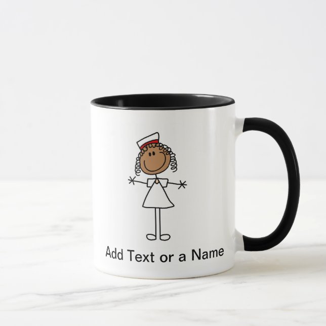 African American Stick Figure t-shirts and Gifts Mug (Right)