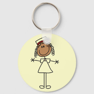 African American Stick Figure Tshirts and Gifts Key Ring