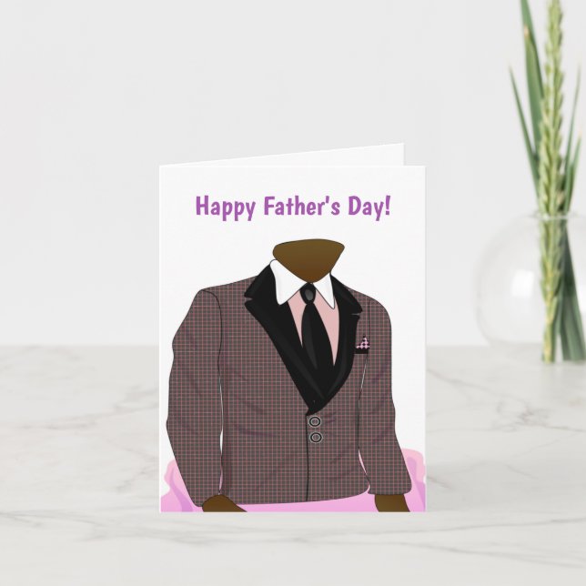 African American Suit and Tie Father's Day Card (Front)