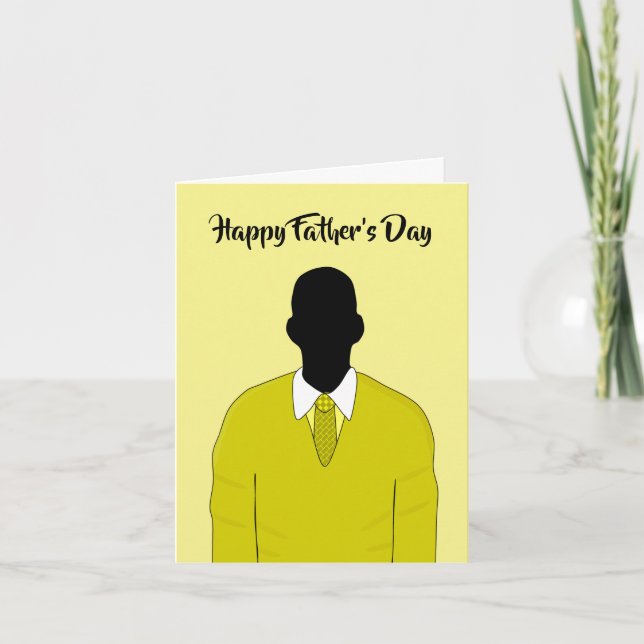 African American Suit & Tie Happy Father's Day     Card (Front)