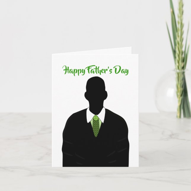 African American Suit & Tie Happy Father's Day     Card (Front)
