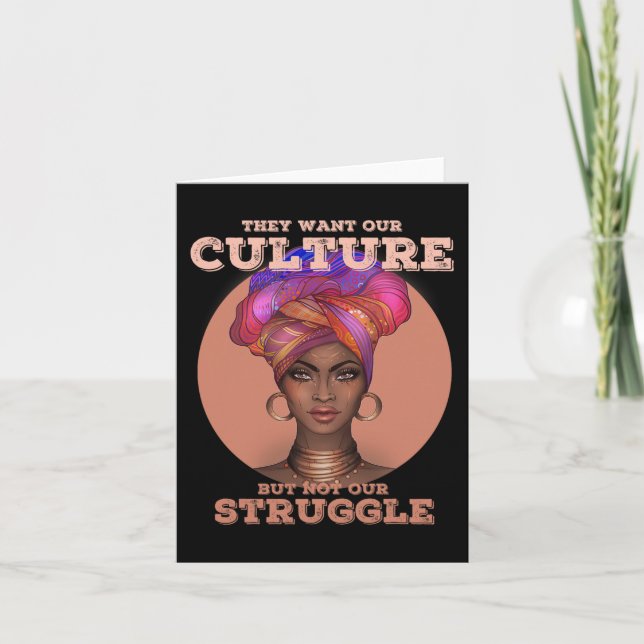 African American T For Women Black History Culture Card (Front)