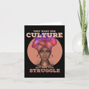 African American T For Women Black History Culture Card