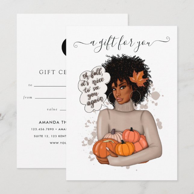 African American Thanksgiving  Gift Certificate (Front/Back)