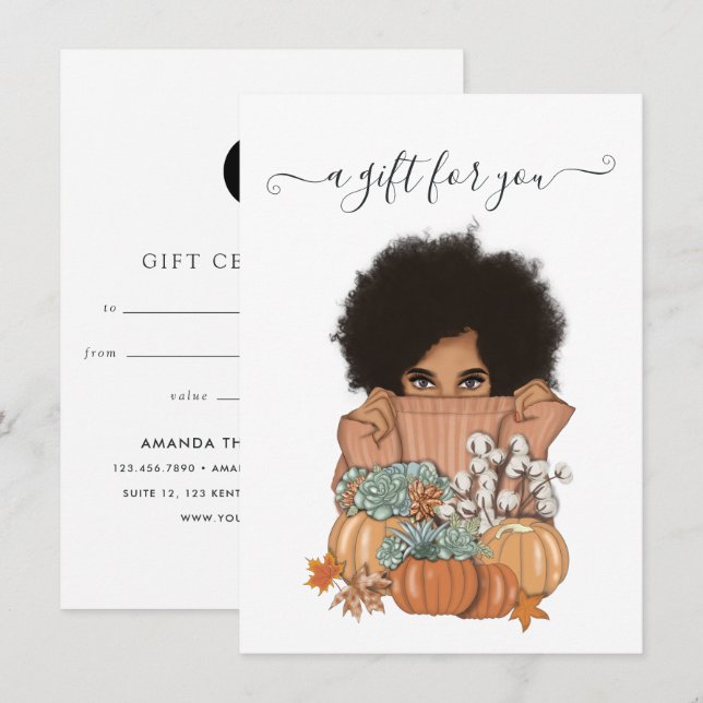 African American Thanksgiving Gift Certificate (Front/Back)