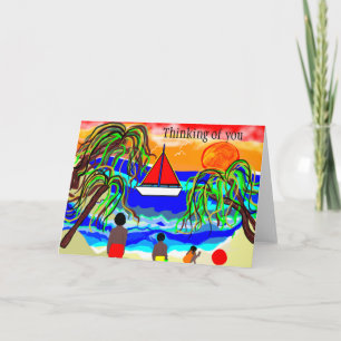 African American thinking of you Card