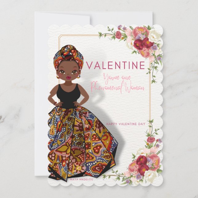African American Valentine Card  (Front)