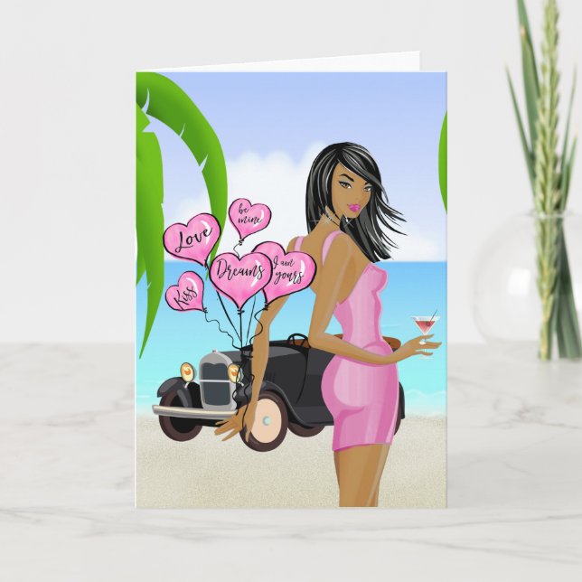 African American Valentines Day Card (Front)