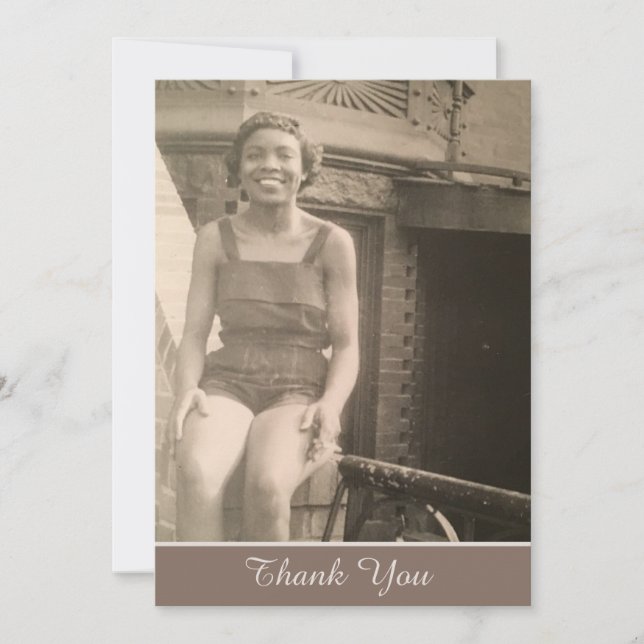 African American Vintage Thank You Card (Front)