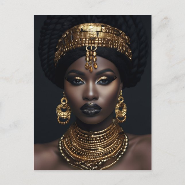 African American Wall Art, Black Woman Art Postcard (Front)