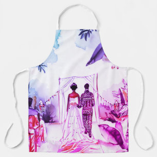 African American Wedding Apron