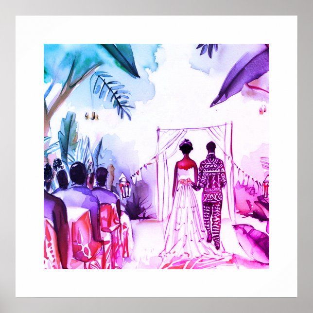 African American Wedding Poster (Front)