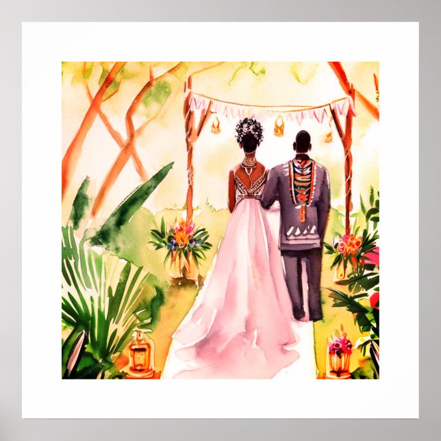 African American Wedding Poster (Front)