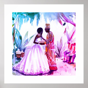 African American Wedding Poster