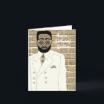 African American White Suit Brother Birthday Card<br><div class="desc">This cool Birthday Card features an African American male wearing a white suit and tie.  Get this card for a deserving brother to show your appreciation.</div>