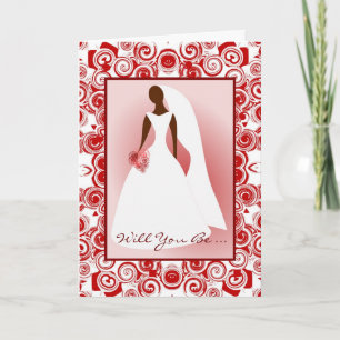 African American-Will You Be ... My Bridemaid Card