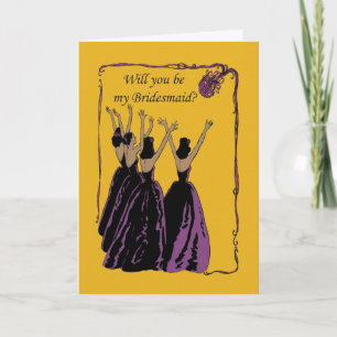 African American Will you be my bridesmaid? Invitation