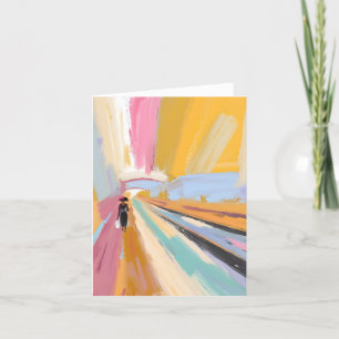 African American Woman Abstract  Thank You Card