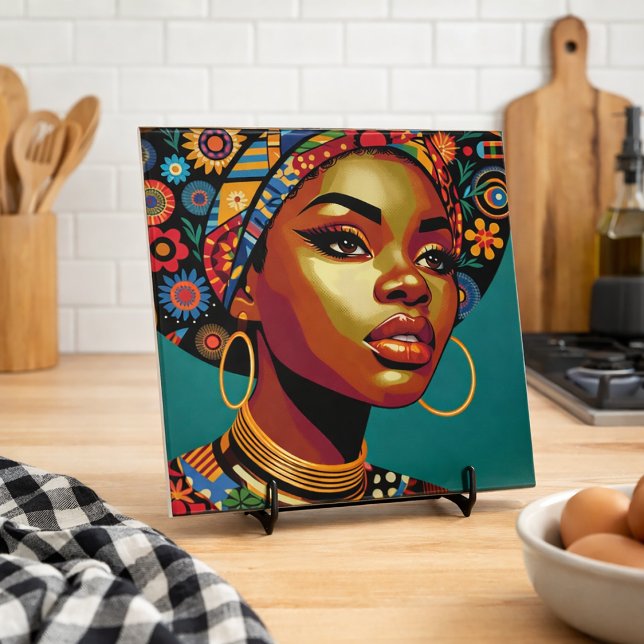 African American Woman Art  Tile (Creator Uploaded)